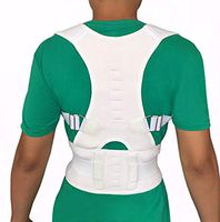 Unisex Posture Corrector Magnetic Therapy Humpback Scoliosis Medical Orthopedic Corset Massager,White,M
