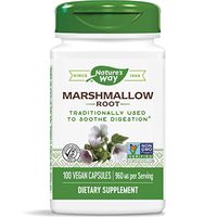 Nature's Way Premium Herbal Marshmallow Root, 960 mg per serving, 100 Capsules (Packaging May Vary)