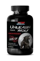 Testosterone Booster Supplement - Unleash Your Wolf - Natural Male Enhancement Formula - Maca and tribulus - 1 Bottle 60 Capsules
