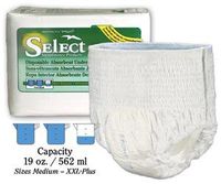 Select Disposable Underwear - CASE/56 (XL (48" - 66" Hips))