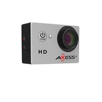 AXESS CS3603 720p HD Wide Angle Lens Sports and Action Camera with Waterproof Housing and Accessories (Silver)