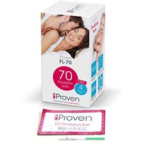 iProven OPK - Ovulation Test Kit - 70 Ovulation Strips - The Reliable Fertility Test for Women - Easy Dip and Read Test Strips - 4 Free Pregnancy Tests Included - FL-70