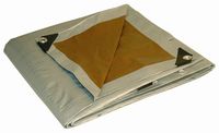 10x12 Multi-Purpose Silver/Brown Heavy Duty DRY TOP Poly Tarp (10'x12')