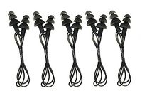 UPSTORE 5Pairs Gel Cord String Ear Plugs with Packing Case Soft Flexible Silicone Anti-Noise Waterproof Earplugs Swimmer Swimwear Swimmig Ear Protector for Adults Children Sleeping Swim (Black)