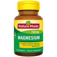 Nature Made Magnesium Oxide 250 mg Tablets, 100 Count for Nutrition Support (Packaging May Vary)