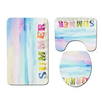 YAYUMI 3pcs Summer Beach Floor Non-Slip Bath Mat Bathroom Kitchen Carpet Doormats Decor
