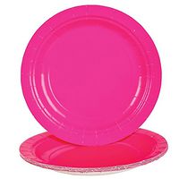 7" HOT PINK PAPER PLATES