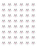 tkcutecandies123 48 Easter Bunny FACE Envelope Seals Labels Stickers 1.2" Round