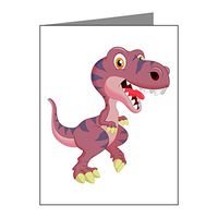 Note Card Cute Purple T-Rex Dinosaur