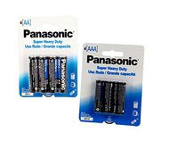 Panasonic Super Heavy Duty AA Batteries, 5-ct Bonus Pack & Panasonic Super Heavy Duty AAA Batteries, 4-ct. Packs (Set of 2)