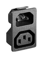 PX0716/48 - Power Entry Connector, IEC 320-2-2/F & C14, Plug, Receptacle, 250 VAC, 10 A, Panel Mount