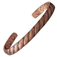 ProExl Etna Pure Solid Copper Magnetic Bracelet for Arthritis Relief (6 3/4 inch)