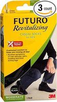 Futuro Revitalizing Casual Crew Socks for Men Large Black Moderate Compression - 1 pr, Pack of 3