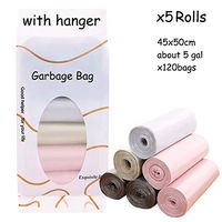 (5Rolls) 3.5 gallon 4 gallon Travel Biodegradable Eco Friendly Recycling Garbage Bags Recycable Bio Degradeable Recycling Trash Bags for Kitchen Countertop Bathroom Dorm Compostable Trash Bags