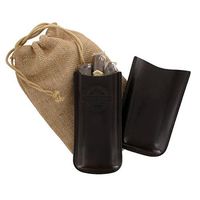 Tampa Fuego Cigar Case Genuine Leather Brown Unlined Made in USA