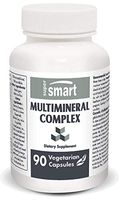 SUPERSMART - Minerals - MultiMineral Complex - Complete, Balanced, bioavailable Mineral Formulation. Essential Minerals at Effective doses, in The Most bioavailable Forms. 90 Vegetarian Capsules.