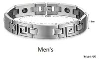 Starryinter His or Hers Simple Korean Style Couple Titanium Magnetic Bracelet-BR248 (His)