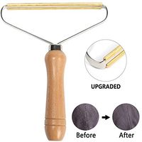Portable Wool Lint Remover for Clothes,Joylike Wooden Lint Roller Fabic Shaver Manual Brush Scratch Cut Tool with Copper Cutter Head Shaver for Removing Pills,Fuzz and Lint from Cashmere Woolen Coat