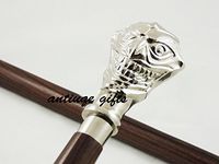 Collectible Antique Brass joker Designer Handle Walking Stick Designer