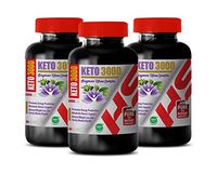 Energy Fat Burner Pills for Men - EXOGENOUS Ketone Complex - Keto 3000 MG - Non GMO - Keto Vitamin Supplement for Men - 3 Bottles 180 Capsules