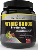 Nitric Shock Pre Workout Supplement - Endless Energy, Instant Strength Gains, Clear Focus, Intense Pumps - Nitric Oxide Booster & Powerful Preworkout Energy Powder - 30 Servings, Fruit Punch