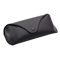 Glasses Case gLoaSublim,Portable Unisex Faux Leather Eye Glasses Sunglasses Holder Box Case Cover - Black