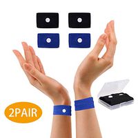 Travel Wristbands, Travel Motion Sickness Relief Wrist Band, Travel & Car Sickness, Natural Nausea Relief, No drowsy Anti-Nausea Pads (2-Pair）