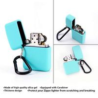 for Classic Zippo Lighter Protective Case, Fironst Silicone Cover Skin Sleeve Holder Pouches Accessories, Convex Engraving is Not Applicable(Ice Sea Blue, Classic)