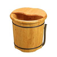 Foot Bath Tub，Solid Wood Foot Soaking Barrel，Foot Tub for Soaking Feet，Foot Spa Wooden Tub，Foot Basin Wooden Bucket，Steamed Foot Artifact (Size : 18IN)