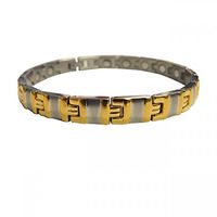 Magnetic Therapy Bracelet Turtle Silver and Gold