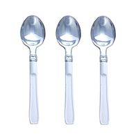 Tableclothsfactory 180 Pieces - 7" White Handled Plastic Coffee Spoon - Antique Collection