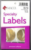Maco OS719 Gold Notarial Seals, Self-Adhesive, 1-7/8" Diameter, 42 Per Box - 12 Boxes (504 Labels)