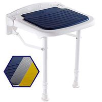 ZHAO XIN Wall Mount Shower Chairs Health Showering Stool | Fold Away Bath Chair Seat Bench | Pregnant Disabled Handicapped Seniors | Max 250kg (Color : Gray)