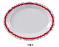 Yanco Houston Collection Melamine 13 1/2" 10 1/2" OVAL PLATTER Box o 12