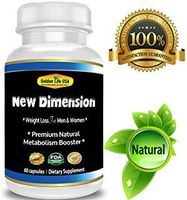 New Dimension Weight Loss for Men and Women, The #1 Thermogenic Diet Pill and Fast Fat Burner, Carb Block & Appetite Suppressant, 60 Veggie Cap.