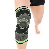 1 Pair 3D Knee Brace, Compression Knee Sleeve with Adjustable Strap Knee Pad for Joint Pain and Arthritis Relief, Provide Extra Support for Your Sports (L)