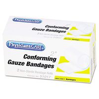 PhysiciansCare by First Aid Only 51017 First Aid Conforming Gauze Bandage Roll, 2inch Width (Box of 2)