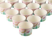 Ice Cream Sundae Cups - 50-Piece Disposable Paper Dessert Ice Cream Yogurt Bowls Party Supplies, Mermaid, 8-Ounce