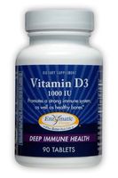 Enzymatic Therapy, Vitamin D3, Deep Immune Health, 1000 IU, 90 Tablets
