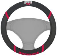 FANMATS NCAA Ohio State University Buckeyes Polyester Steering Wheel Cover by Fanmats