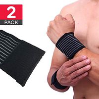 Wrist Brace for Working Out, Gaming and Sleeping (Women and Men) | Compression for Carpal Tunnel, Weight Lifting and Fitness, Pain Prevention and Ganglion Cyst [2 Pack]