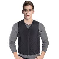 Heating Electric Vest, V Neck Heated Jacket Cold-Proof Heating Clothes with Battery for Men(M)