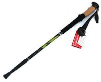 Gigamax(TM) 1.35M standard Outdoor camping mountaineering sticks cane walking stick Softwood carbon fiber cane boarding stick Three sections [ Black ]