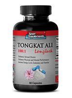 Premium Testosterone Booster Supplement - Tongkat Ali Root Extract 100: 1 - Boost Sexual Desire, Increase Sexual Activity, Sensations and Testosterone (1 Bottle 60 Capsules)