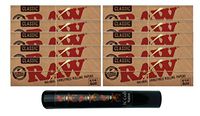 Herb Airtight Tube Pocket Protector with Raw Natural Rolling Papers 10 Count DC Crafts Nation- Tiki Man