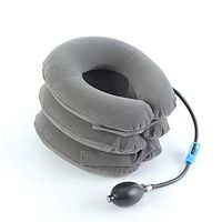 Cervical Traction Neck Traction Device Cervical Collar Correction Protect Brace for Neck Pain Relief for Home Traction Spine Alignment,Gray