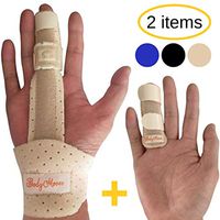 BodyMoves Finger Splint Plus Finger Extension Splint for Trigger Finger Mallet Finger Broken Finger Post Operative Finger Brace stabilizer Tenosynovitis (Desert Sand)
