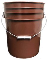 5 Gallon (20L) Plastic Buckets, 3-Pack - Maroon