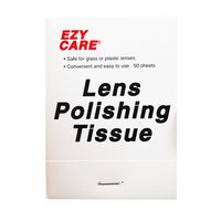 Ezy Care Lens Polishing Tissues to Easily Clean Glasses, Cameras, and More! Remove Dirt, Dust, Grease and Other Particles - Safe for Glass and Plastic Lenses (Two Packs - 50 Sheets per Pack)