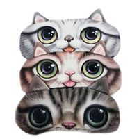 Plush Cat Sleeping Masks Cute Blindfold Eye Cover for Women Girls Travel Nap Night Sleeping 3PCS